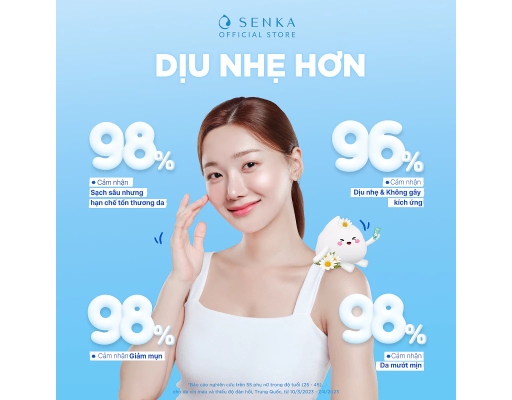 Sữa Rửa Mặt Cho Da Mụn Perfect Whip Acne Care 100g SENKA ảnh 6