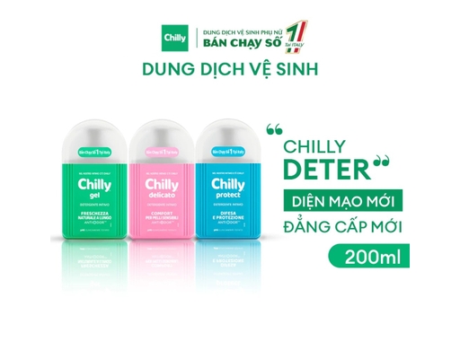 Dung Dịch Vệ Sinh Phụ Nữ Dưỡng Mềm Mại Chilly Delicato 200ml