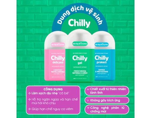 Dung Dịch Vệ Sinh Phụ Nữ Kháng Khuẩn Chilly Antibatterico 200ml