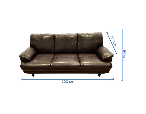 [Đặt Trước] Ghế Sofa PVC 3 Chỗ Ngồi 200x83x84cm Màu Nâu HÓME CÓORDY ảnh 6
