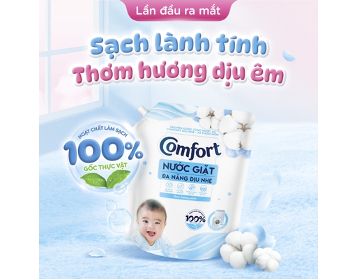 Nước Giặt Đa Năng Dịu Nhẹ Hương Phấn 3.1kg Comfort ảnh 3