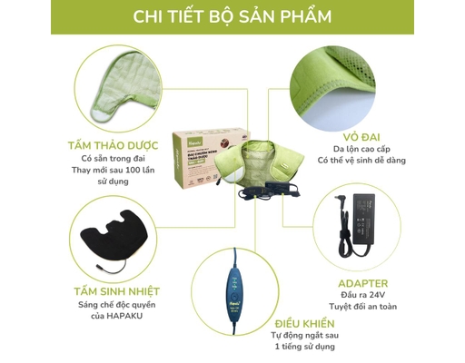 Hộp Quà Tặng Đai Chườm Thảo Dược HAPAKU ảnh 3