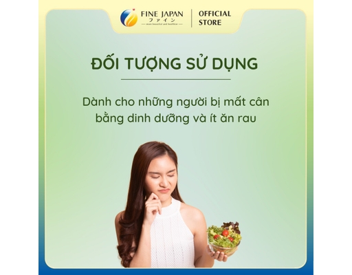 Thực Phẩm Bảo Vệ Sức Khỏe Bột Rau Xanh Green Juice Và Natto Kinase - 30 Gói x 3g Fine Japan ảnh 3