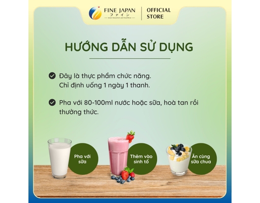 Thực Phẩm Bảo Vệ Sức Khỏe Bột Rau Xanh Green Juice Và Natto Kinase - 30 Gói x 3g Fine Japan ảnh 4
