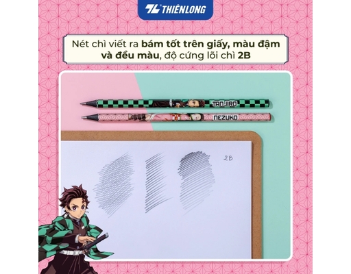 Bút Chì Gỗ Đen Demon Slayer GP-030/DS Thiên Long ảnh 9