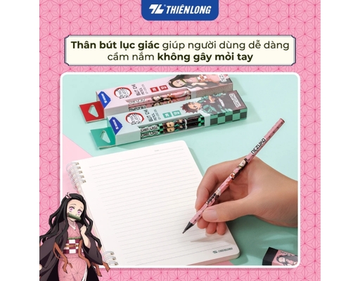Bút Chì Gỗ Đen Demon Slayer GP-030/DS Thiên Long ảnh 10
