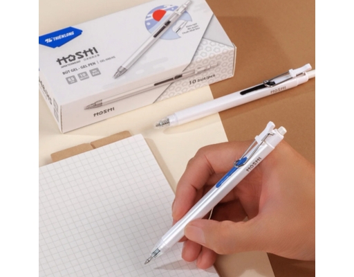 Bút Gel Hoshi Gel-048/HS Mực Đen Thiên Long ảnh 6