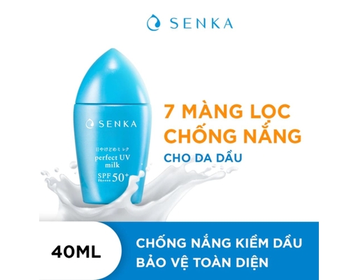 Sữa Chống Nắng Kiềm Dầu Perfect UV Milk SPF50 PA++++ 40ml SENKA ảnh 9