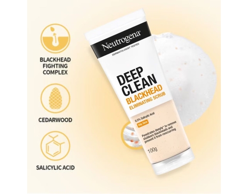 Sữa Rửa Mặt Giảm Mụn Đầu Đen Blackhead Eliminating Daily Scrub 100g Neutrogena ảnh 2