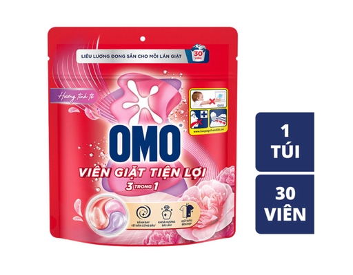 Viên Giặt 3in1 Hương Tinh Tế - 30 Viên x 10.5g OMO ảnh 0