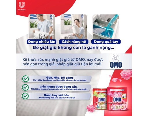Viên Giặt 3in1 Hương Tinh Tế - 30 Viên x 10.5g OMO ảnh 2