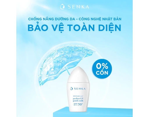 Sữa Chống Nắng Dịu Nhẹ Gentle Milk SPF50+PA++++ 40ml SENKA ảnh 8