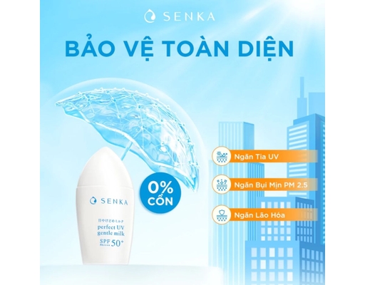 Sữa Chống Nắng Dịu Nhẹ Gentle Milk SPF50+PA++++ 40ml SENKA ảnh 9