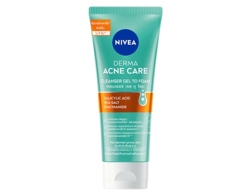 Sữa Rửa Mặt Cho Da Mụn Derma Acne Care Cleanser Gel To Foam 90ml NIVEA ảnh 0
