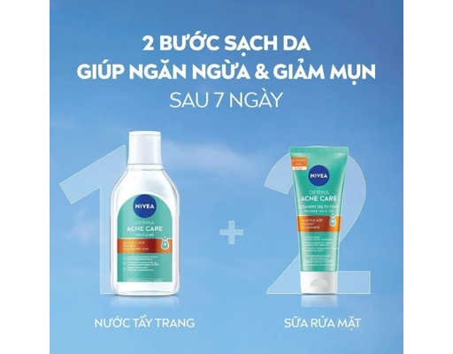 Sữa Rửa Mặt Cho Da Mụn Derma Acne Care Cleanser Gel To Foam 90ml NIVEA ảnh 5