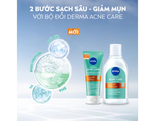 Sữa Rửa Mặt Cho Da Mụn Derma Acne Care Cleanser Gel To Foam 90ml NIVEA ảnh 6