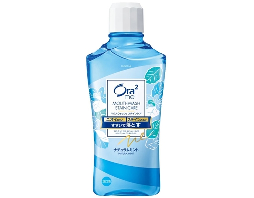 Nước Súc Miệng Ora2 Mouthwash Stain Care Hương Bạc Hà Tự Nhiên 460ml Sunstar ảnh 0