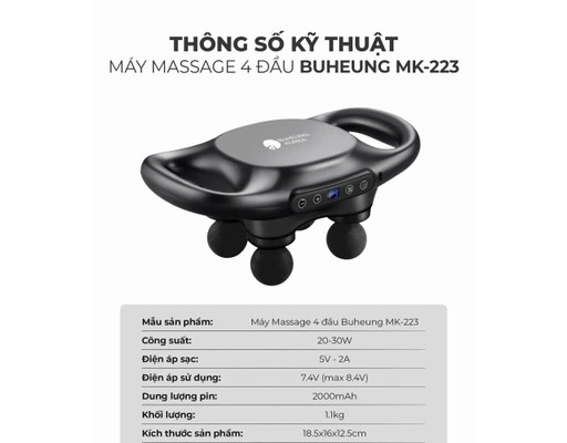 Máy Massage Lưng 4 Đầu MK-223 Buheung ảnh 1