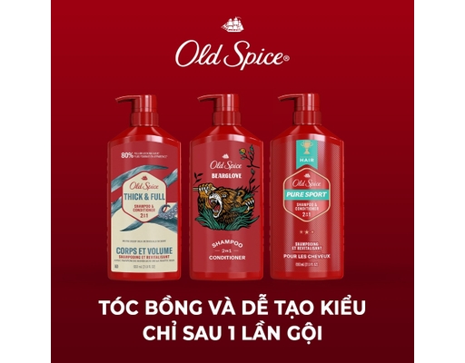 Dầu Gội Xả Cho Nam Hương Cam Chanh Sảng Khoái 2in1 Pure Sport 650ml Old Spice ảnh 7