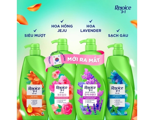 Dầu Gội 3 Trong 1 Hương Hoa Lavender 900ml Rejoice ảnh 2