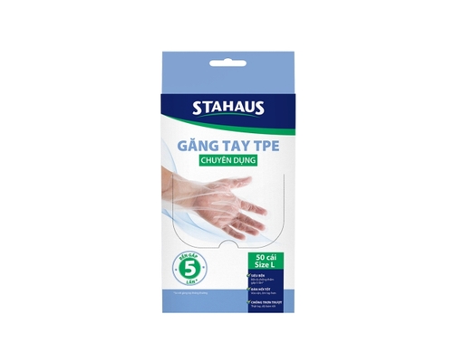 Găng Tay TPE 50 Chiếc/Hộp Size L Stahaus ảnh 0