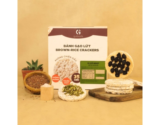 Bánh Gạo Lứt Ăn Kiêng Vị Cỏ Ngọt 170g GUfoods ảnh 3