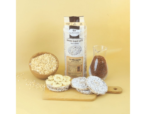 Bánh Gạo Lứt Ăn Kiêng Vị Yến Mạch 170g GUfoods ảnh 3