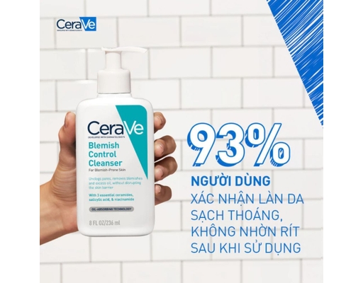 Gel Rửa Mặt Cho Da Dầu Mụn Blemish Control Cleanser 236ml CeraVe ảnh 4