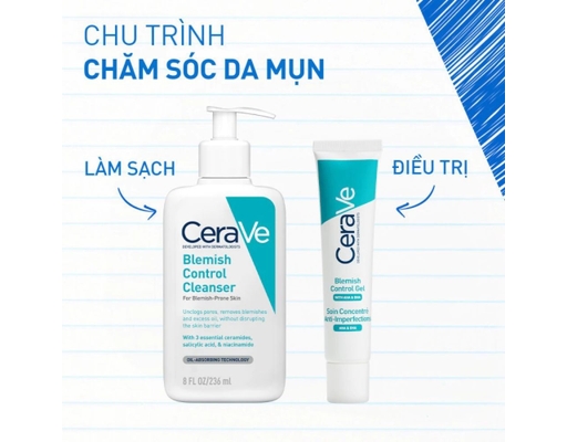 Gel Rửa Mặt Cho Da Dầu Mụn Blemish Control Cleanser 236ml CeraVe ảnh 6
