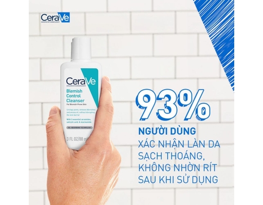 Gel Rửa Mặt Cho Da Dầu Mụn Blemish Control Cleanser 88ml CeraVe ảnh 4