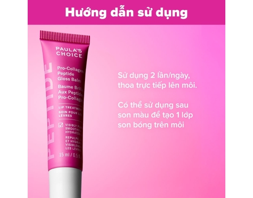 Son Dưỡng Môi Căng Mọng Và Mềm Mịn Pro-Collagen Peptide Gloss Balm 15ml Paula's Choice ảnh 4