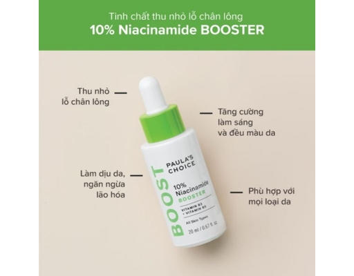 Tinh Chất Chất Thu Nhỏ Lỗ Chân Lông Và Làm Sáng Da 10% Niacinamide Booster 20ml Paula's Choice ảnh 1