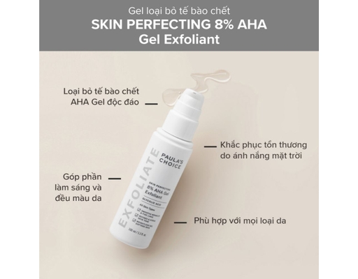 Gel Loại Bỏ Tế Bào Chết Hóa Học Skin Perfecting 8% AHA Gel Exfoliant 100ml Paula's Choice ảnh 1