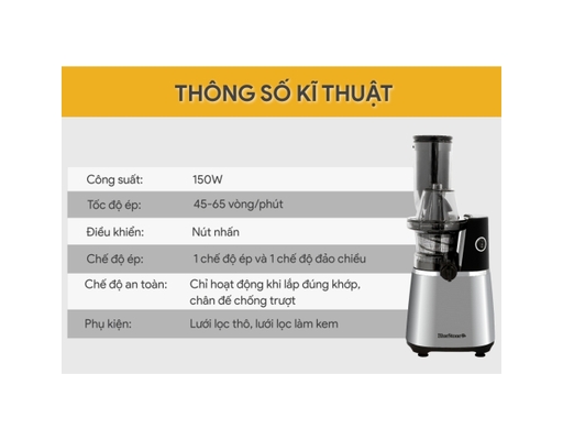 Máy Ép Chậm SJB-6557 BlueStone ảnh 7