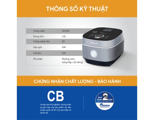 Nồi Cơm Điện Cao Tần RCB-5995 Dung Tích 1.5L BlueStone ảnh 8