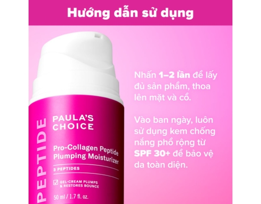 Kem Dưỡng Ẩm Căng Mọng Và Giảm Nếp Nhăn Pro-Collagen Peptide 50ml Paula's Choice ảnh 6