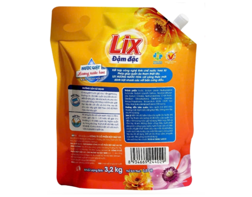 Nước Giặt Đậm Đặc Hương Nước Hoa 3.2kg Lix ảnh 1