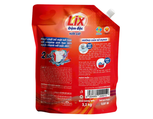 Nước Giặt Lix Đậm Đặc 3.2kg