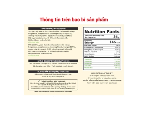 Sữa Chua Sấy Thăng Hoa Yumi Yumi Vị Xoài 36g Asuzac Foods ảnh 2