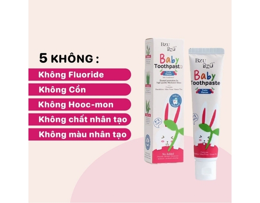 Kem Đánh Răng Hương Trái Cây Cho Trẻ Từ 0-3 Tuổi 50g BZU BZU ảnh 4