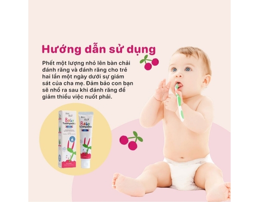 Kem Đánh Răng Hương Trái Cây Cho Trẻ Từ 0-3 Tuổi 50g BZU BZU ảnh 5