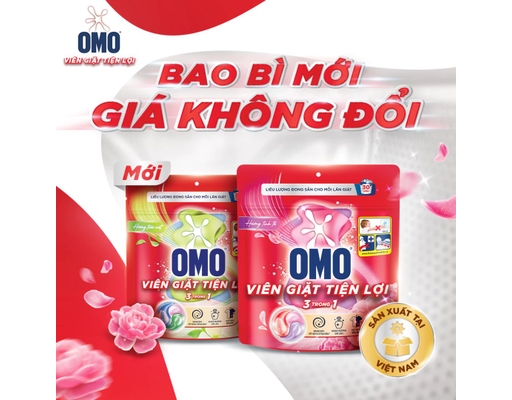 Viên Giặt 3in1 Hương Tươi Mát - 50 Viên x 10.5g OMO ảnh 1