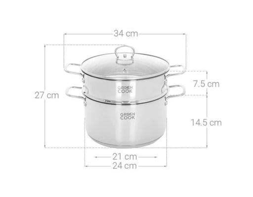 Nồi Xửng Hấp Đa Năng GCST02-24IH Green Cook ảnh 4