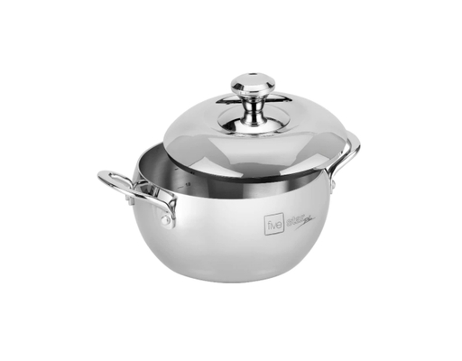 Nồi Inox 3 Lớp Liền Khối Hình Quả Táo Có Quai 18cm Fivestar ảnh 0
