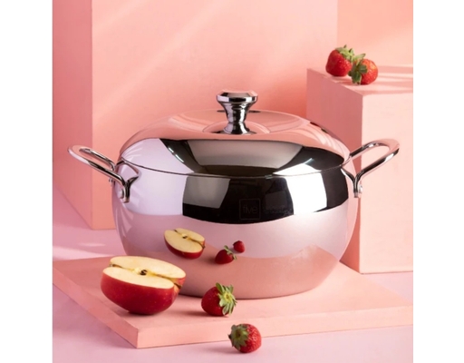Nồi Inox 3 Lớp Liền Khối Hình Quả Táo Có Quai 20cm Fivestar ảnh 1