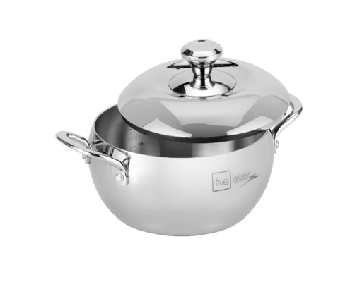 Nồi Inox 3 Lớp Liền Khối Hình Quả Táo Có Quai 24cm Fivestar ảnh 0