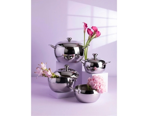 Nồi Inox 3 Lớp Liền Khối Hình Quả Táo Có Quai 24cm Fivestar ảnh 6