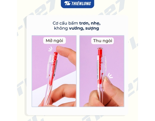 Bút Bi TL-027 Mực Đỏ Thiên Long ảnh 6