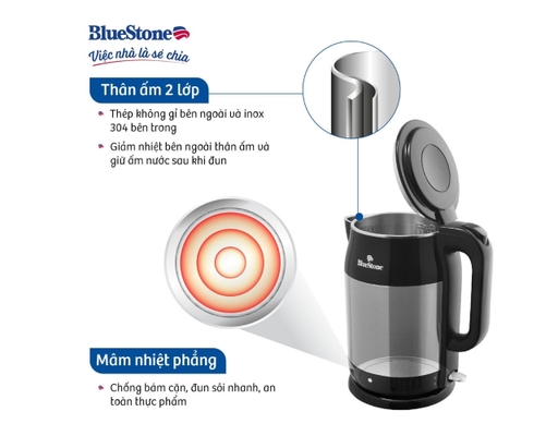 Bình Đun Siêu Tốc KTB-3468 1.7L BlueStone ảnh 2