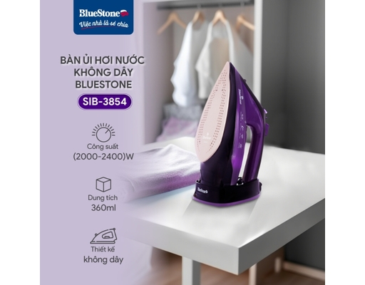 Bàn Ủi Hơi Nước Không Dây SIB-3854 2400W BlueStone ảnh 1
